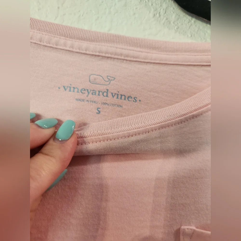 Vineyard Vines Festive Pink Long Sleeve Tee